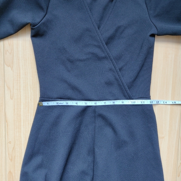 The Vanity Room Little Black Dress Wrap Style Long - Picture 7 of 8